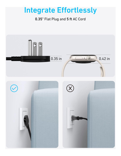 Estación De Carga Anker 100 W 9 En 1 Usb C Power Strip 4 Usb