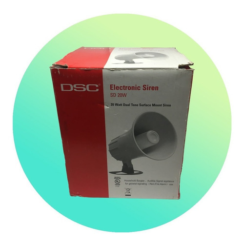 Sirena Dsc De20watt Para Sistema De Alarma Y Cerco Electric
