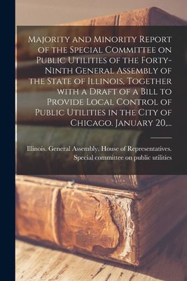 Libro Majority And Minority Report Of The Special Committ...