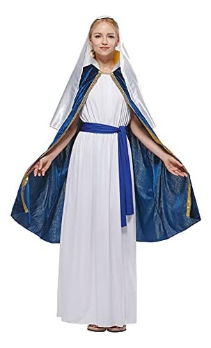 Eraspooky Traje De La Virgen María Para Mujer Bata Bíblica