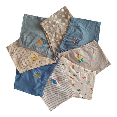 Bóxer Infantil Niño / Niña Algodón Moda Confort Set 4 Piezas