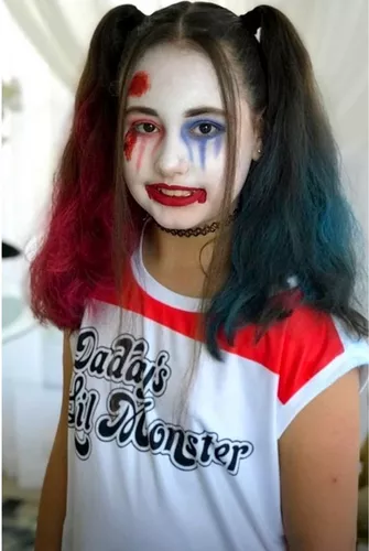 Fantasia Roupa Alerquina Infantil Arlequina Harley Quinn Esquadrão