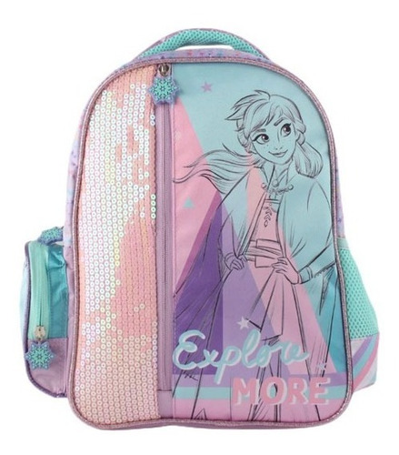 Mochila Escolar Para Niñas Frozen Disney Niñas Lentejuelas