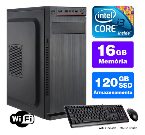 Imagem 1 de 5 de Pc Bs Intel Core I3 2ªger 16gb Ssd120 2gb Ddr5