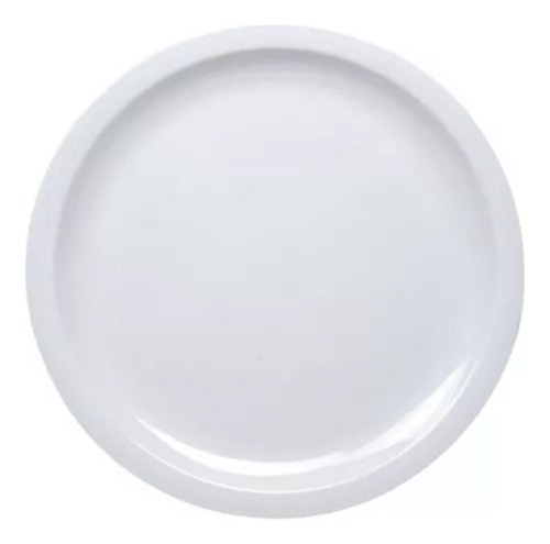 Plato Trinche De  Melamina 25 Cm Blanco 100 Pz