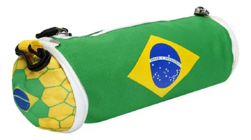Funda para balones de fútbol Magia Brasil, color amarillo/verde
