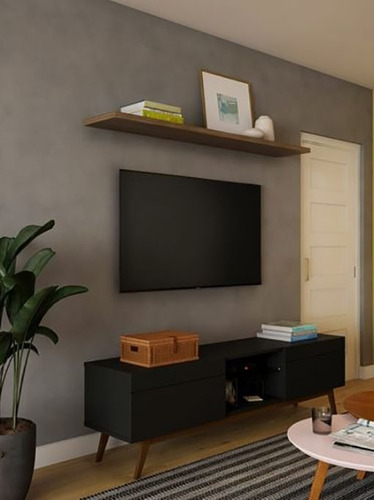 Imagen 7 de 9 de Mueble De Tv En Madera Lacado Ref Rack41