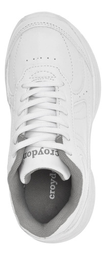 Imagen 6 de 8 de Zapatos Colegial 10 New Blanco Para Niño Y Niña Croydon
