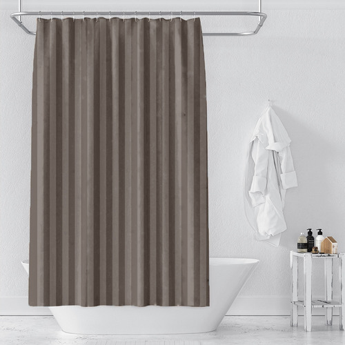 Imagen 2 de 9 de Cortina Baño Tela Teflon Antihongos Con Ganchos Impermeable