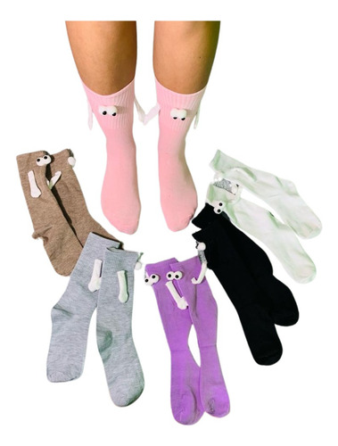 Calcetines De Manitas Con Imán Pareja Colores Moda 1 Par