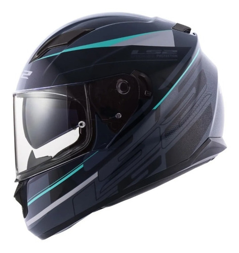 Capacete Ls2 Ff320 Stream Ixel Fechado Com Viseira Interna 