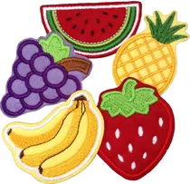 Comprar Parche Bordado Frutas Diversas 5 Pzas, 6 Cm 