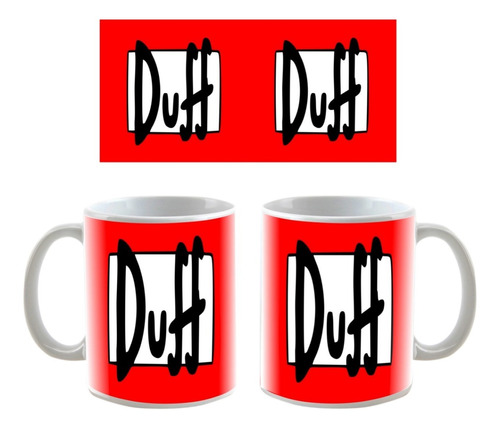 Taza Polímero Los Simpson Duff Comic - Anime - Rock Y Mas!