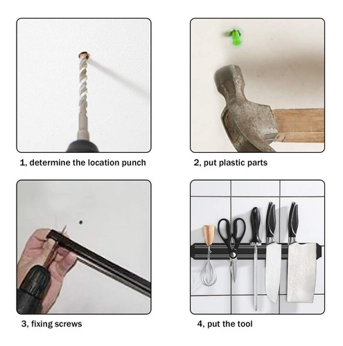 Imagen 6 de 8 de Porta Cuchillos Iman Para Cuchillos Magnético Para Cuchillos