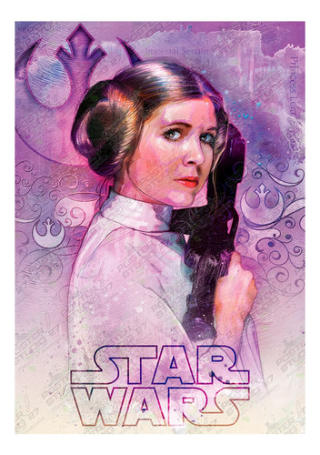 Poster Diseño Cine Clásico Película Star Wars Princesa Leia