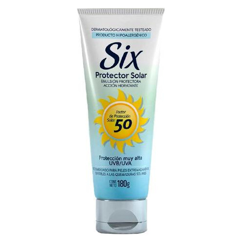 Protector Solar Six Fps 50 Adultos 180ml