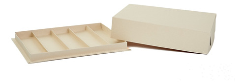 Caja Masas 1/2kg 5 Div (5,2cm) 25,5x19,5x6cm (x80u) - 014b5