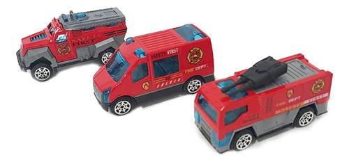 De Autitos Bomberos X 6 Unidades
