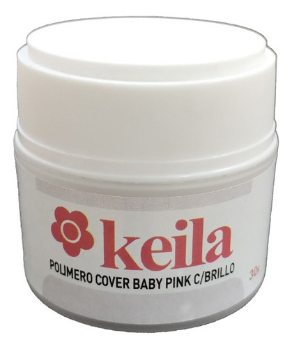Polímero Polvo Acrílico Con/sin Brillo Uñas Esculpidas Keila Color Cover Baby Pink C/Brillo