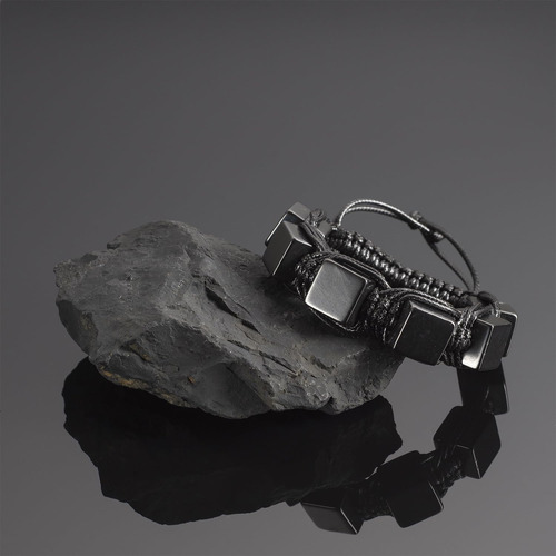 Pulsera De Shungit Keled Rocks Arachne Black Para Conexión A