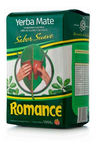 Pack X 3 Unid. Yerba  Suave 1 Kg Romance Yerbas