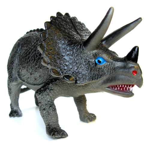 Dinosaurio Goma Triceratops Mediano Dinos Juguete  N14