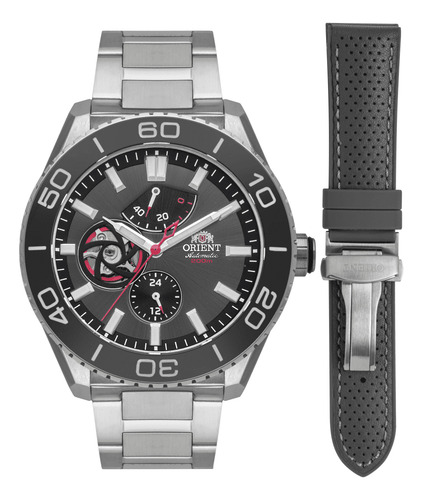 Relógio Orient Superior Yn8ss002 G1sx Automático Cinza Prata Preto Preto