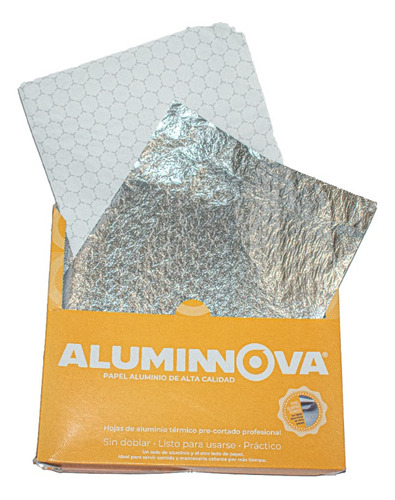 400 Hoja Papel Aluminio Termico Recortadas Aluminnova Comida