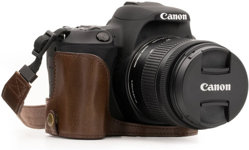 Funda Para Canon Eos 250d / Kiss X10 Y Mas Megagear Marron