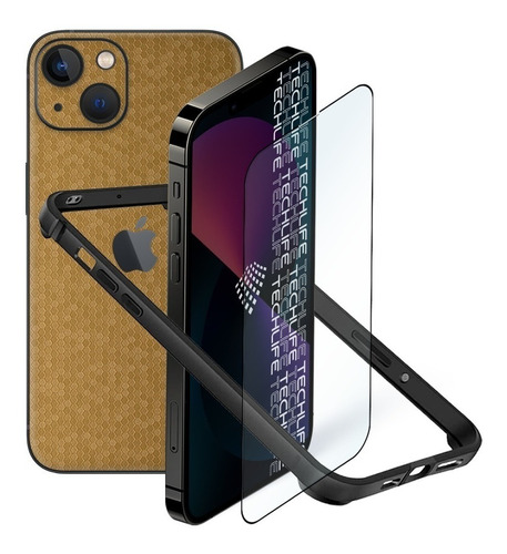 Funda Case Protector 360 Para iPhone 13 Mini Honey 3d Gold