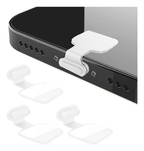 Tapones De Puerto De Carga Usb C Para Celu Tablets Blanco 3u