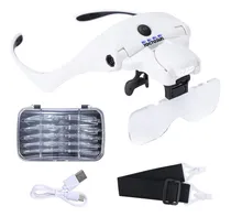 Comprar Yoctosun Lupas Con 4 Led Lupa De Diadema Con 5 Lentes 1x, De