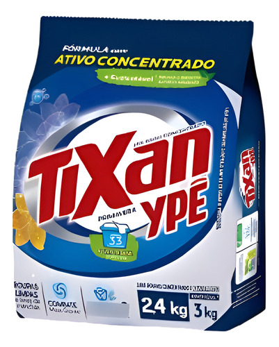 Ypê Tixan Primavera Pó 2,4kg - Lava-roupas Pacote