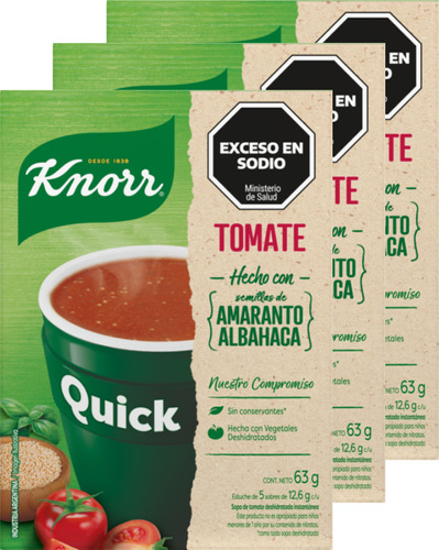 Sopa Quick Tomate Knorr X 63gr X5 Cajas Total 25u Sopas