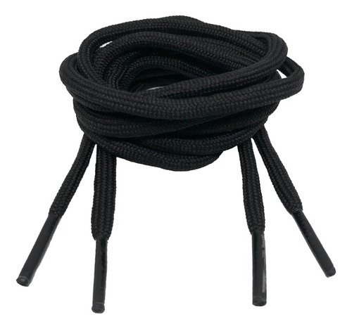 2 Cordones Negro Redondos Para Zapatilla 0,4cmx120cm Zapato