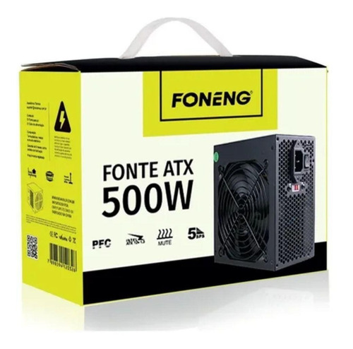 Imagem 3 de 5 de Fonte Atx Para Pc Bivolt 500w Foneng Silenciosa Pc Gamer