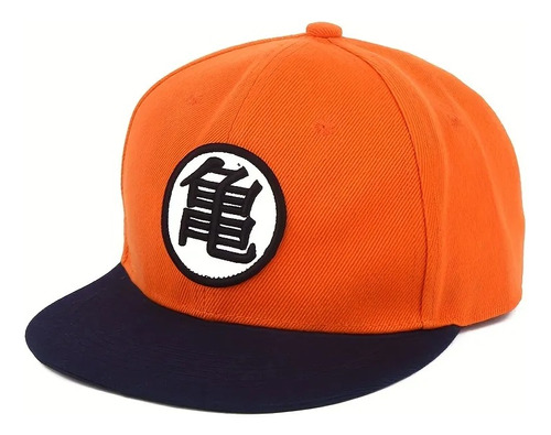 Gorra Plana Dragon Ball Z Adulto Visera Naranja Logo Caps