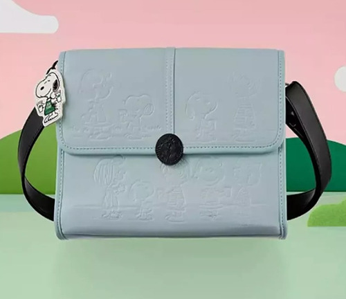 Bolso Starbucks X Peanuts 2025 | Snoopy Crossbody Bag Azul Agua Snoopy Níquel Negro