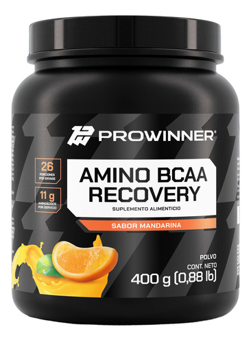 Suplemento Amino Bcaa Recovery Polvo 400 Gr Prowinner Sabor Mandarina