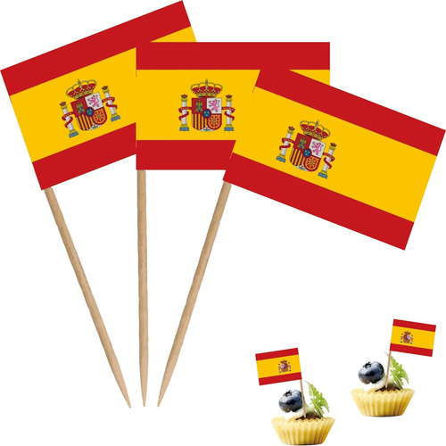 Bandera De España Con Palillo De Dientes Nacional Española P