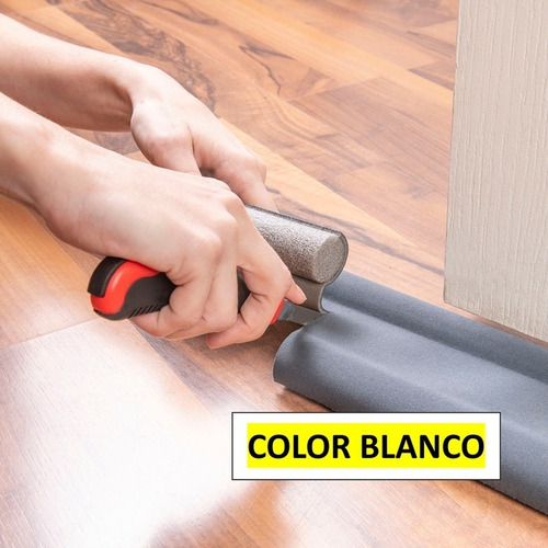 Imagen 6 de 8 de Zócalo Burlete Suprabond Doble Bajo Puerta 95cm - Blanco