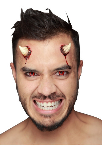 Maquillaje Aplicación De Cuernos Evilness Horns Halloween
