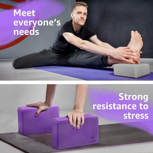 Bloques de Yoga nuevo de doble Color,bloques de espuma EVA para Yoga,proporciona equilibrio de estabilidad para mejorar la fuerza,Pose,accesorios de Yoga S66 