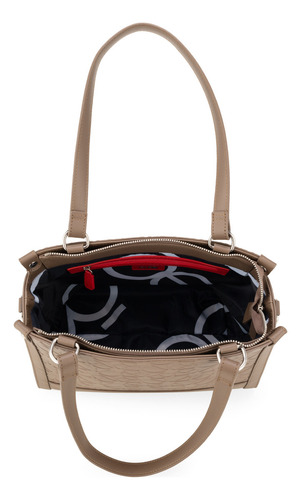 Bolsa Satchel Cloe Linil Grande Color Marrón