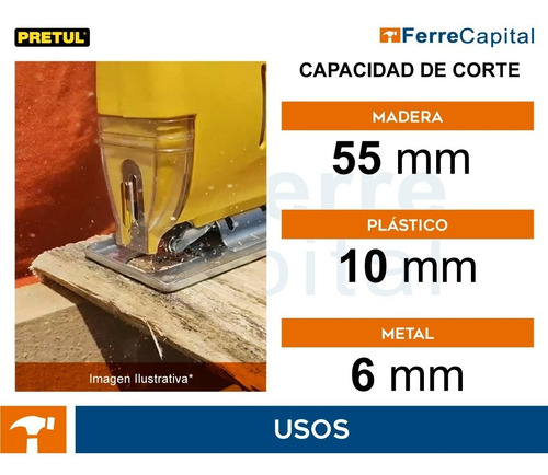 Sierra Caladora 400w + 5 Seguetas Finas Truper