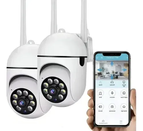 Câmera De Segurança Wi-fi 1080p Giro 360° Branco