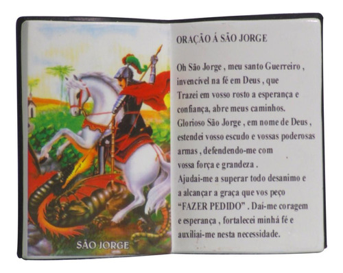 Imagem São Jorge Em Formato Livro Com Porta Caneta
