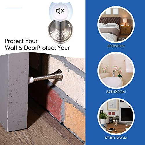 Tapones De Puerta Con Resorte Para Montaje En Pared, 60 Unid