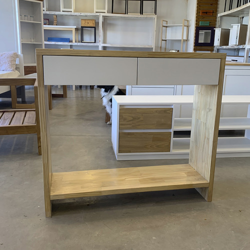 Mesa De Arrime Recibidor Moderna Tablero De Madera Pintada Marrón