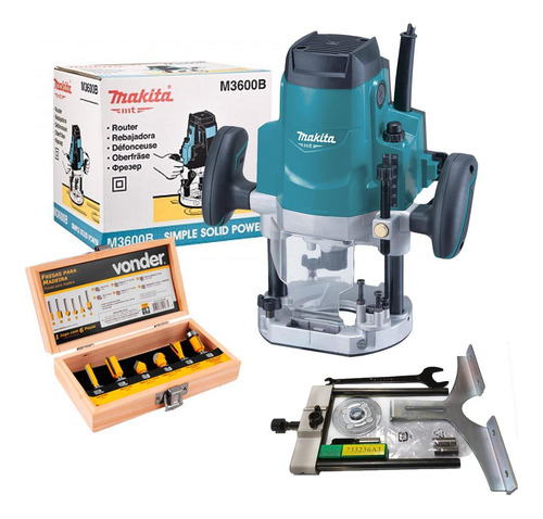 Tupia Coluna Makita Mt 1650w M3600b Profissional 12mm 110v